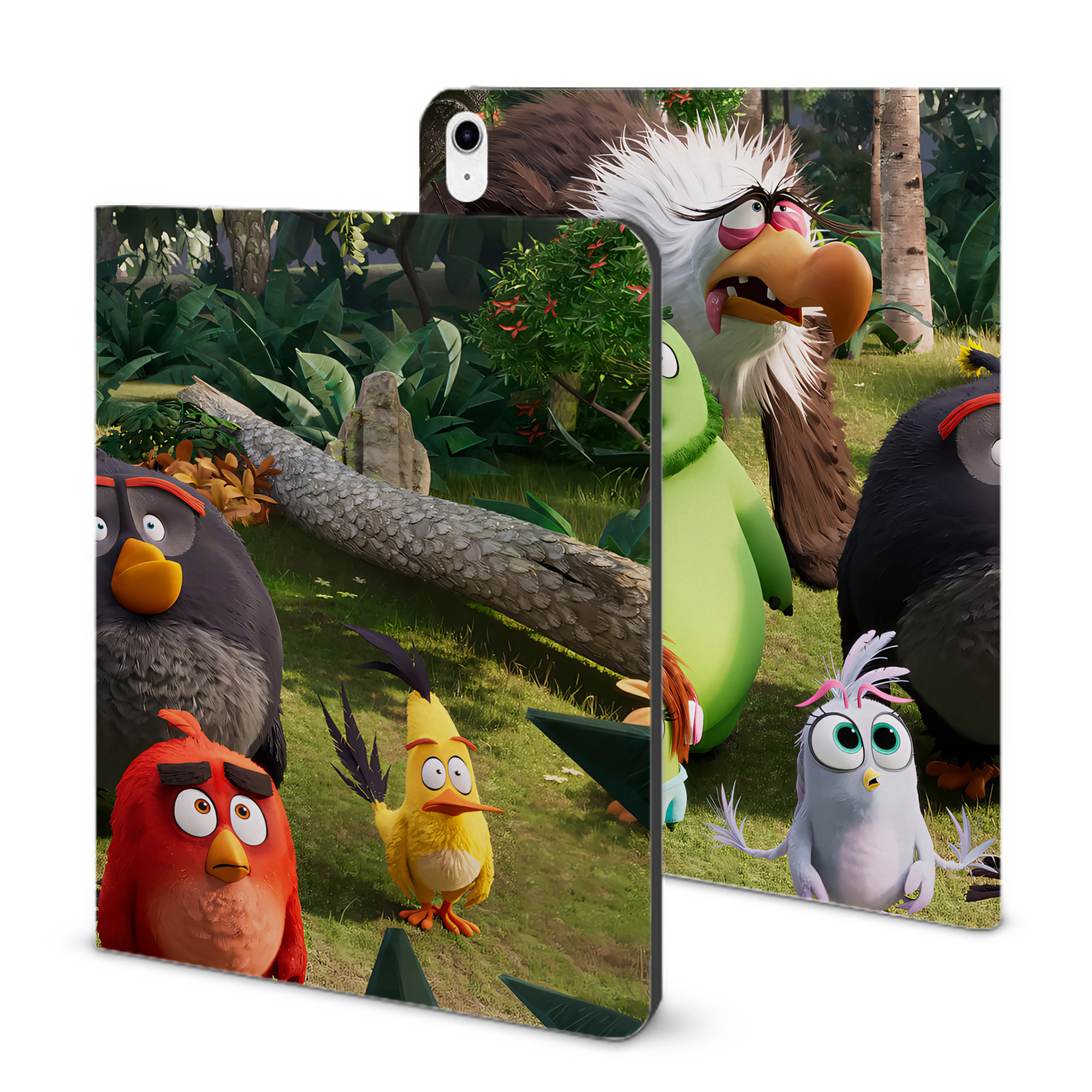 （画像用） Angry Birds アングリーバード IPad ケース ブック型 PUレザー TPU 耐衝撃 軽量 薄型 ペン収納なし 全面保護 IPad 各モデル対応